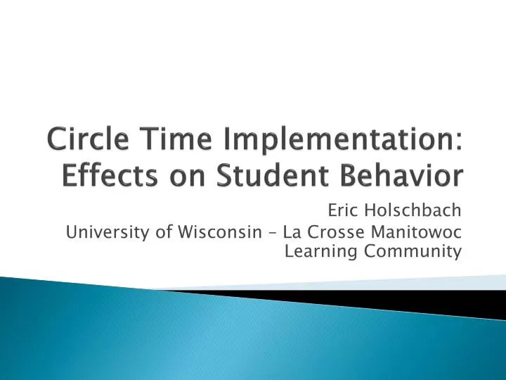 circle time implementation effects on student behavior