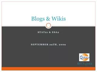 Blogs &amp; Wikis