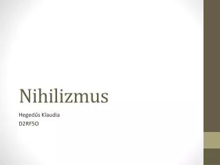 nihilizmus