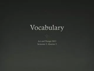 Vocabulary