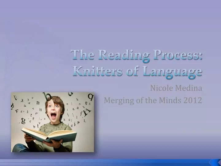 the reading process knitters of language