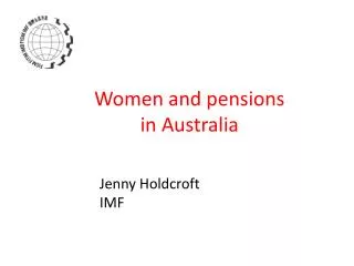 Women and pensions in Australia