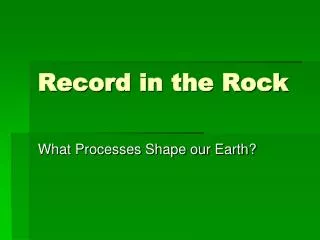 Record in the Rock