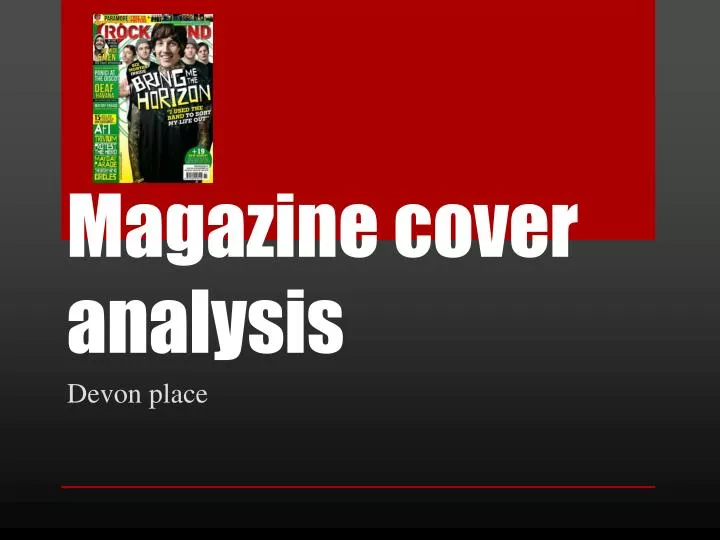 magazine cover analysis