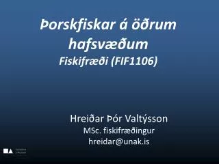 orskfiskar rum hafsv um fiskifr i fif1106