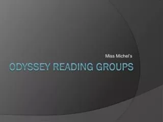 Odyssey Reading Groups