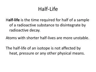 half life