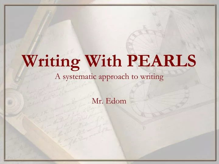 writing with pearls