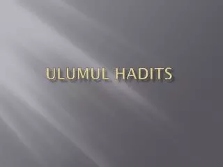ulumul hadits