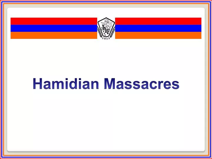hamidian massacres
