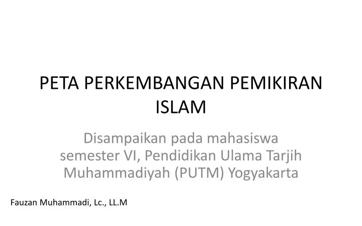 peta perkembangan pemikiran islam