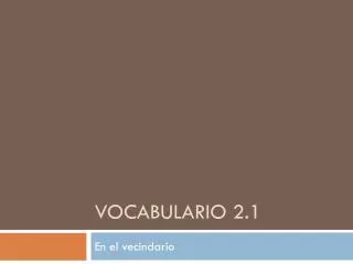 vocabulario 2 1