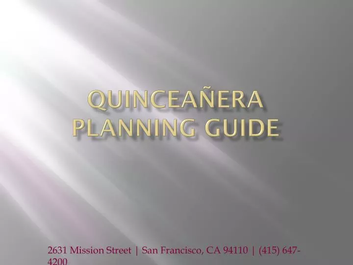 quincea era planning guide