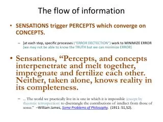 The flow of information