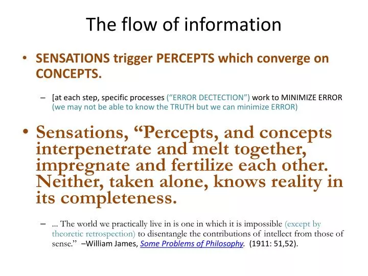 the flow of information