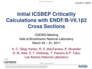 Initial ICSBEP Criticality Calculations with ENDF/B-VII.1 ? 2 Cross Sections