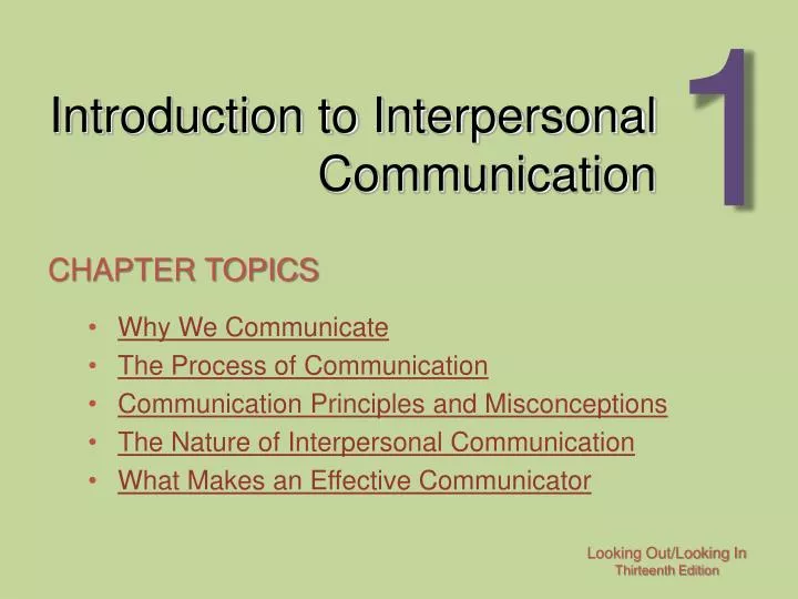 introduction to interpersonal communication