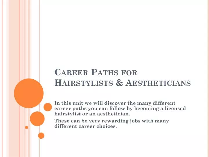 career paths for hairstylists aestheticians