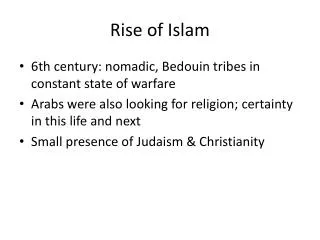 Rise of Islam