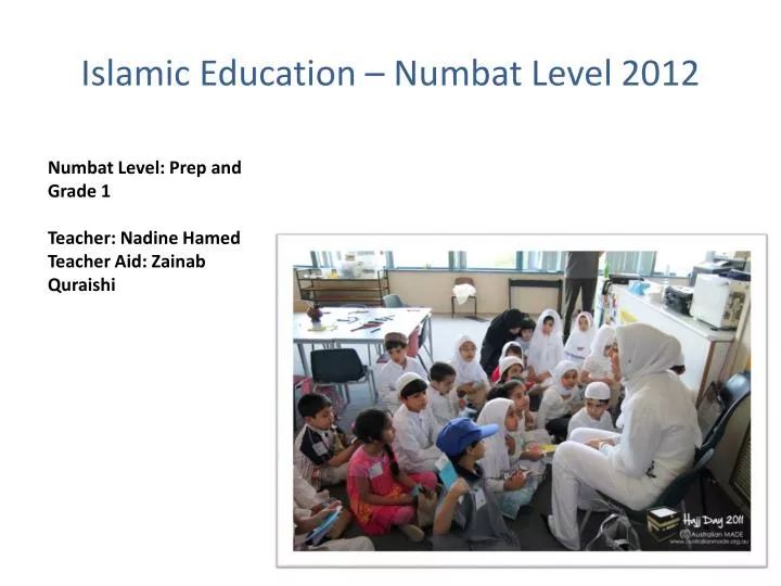 islamic education numbat level 2012