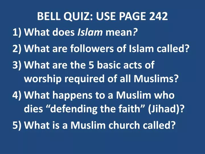 bell quiz use page 242