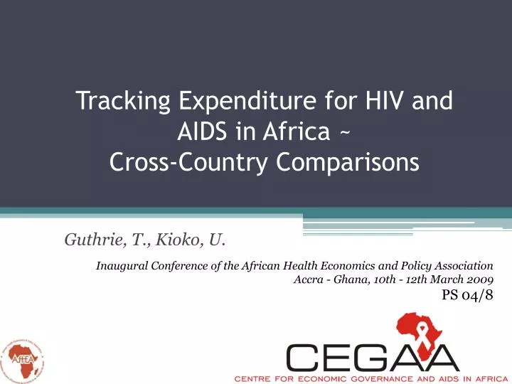 tracking expenditure for hiv and aids in africa cross country comparisons