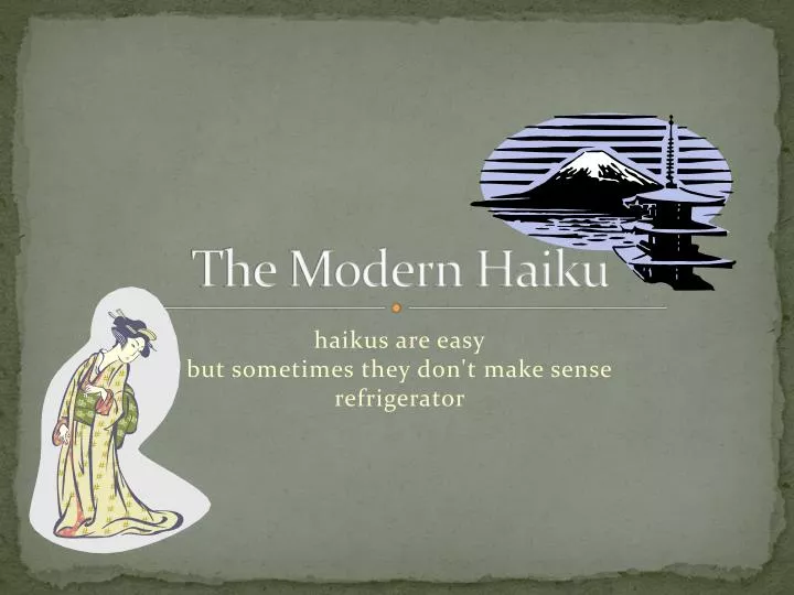 the modern haiku