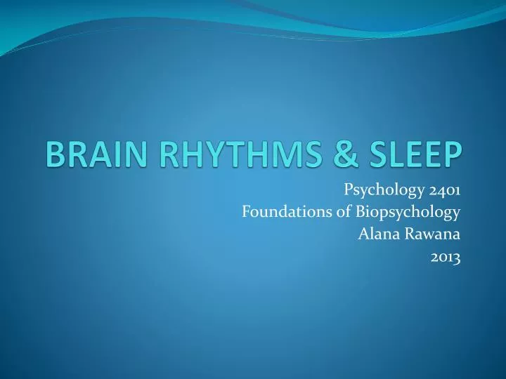 brain rhythms sleep