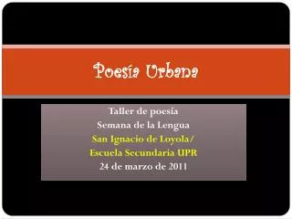 poes a urbana