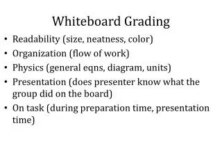 Whiteboard Grading