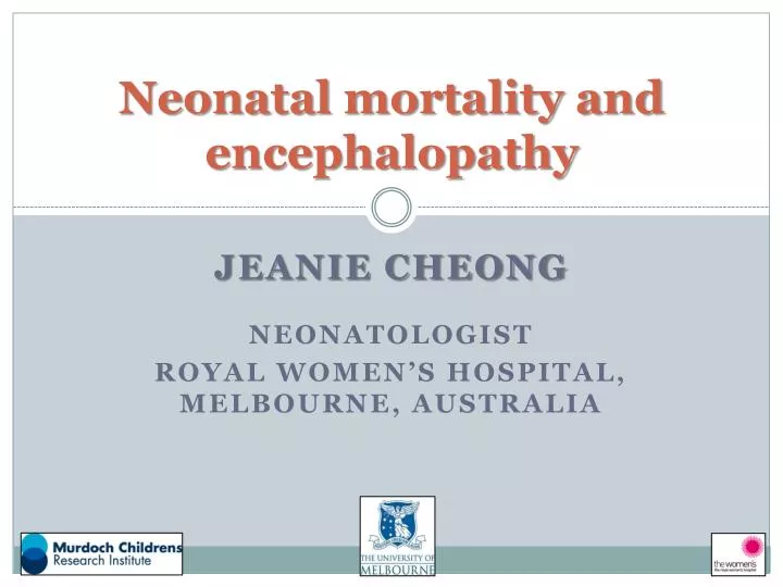 neonatal mortality and encephalopathy