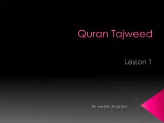 Quran Tajweed