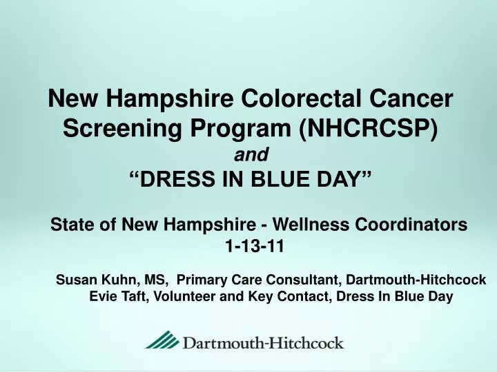 new hampshire colorectal cancer screening program nhcrcsp and dress in blue day