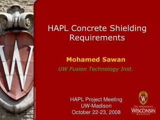 HAPL Concrete Shielding Requirements