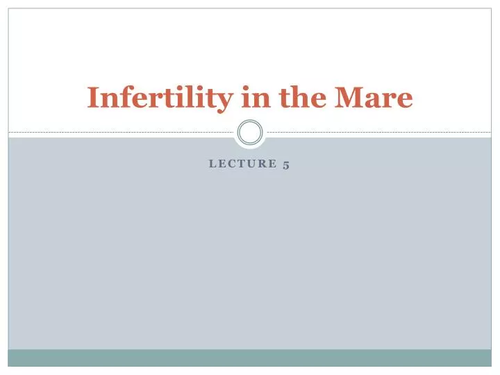 infertility in the mare