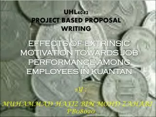 UHL4042 PROJECT BASED PROPOSAL WRITING