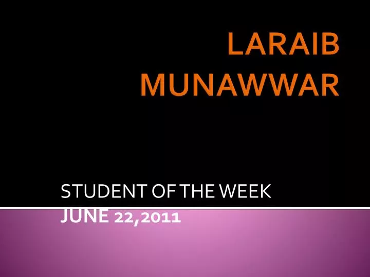 student of the week june 22 2011
