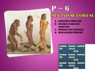 P – 6 MEKANISME EVOLUSI