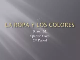 la ropa y los colores