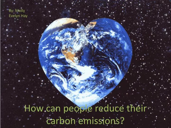 how can people reduce their carbon emissions