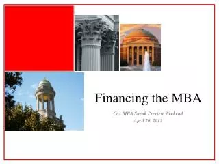 Financing the MBA