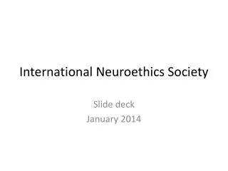 International Neuroethics Society