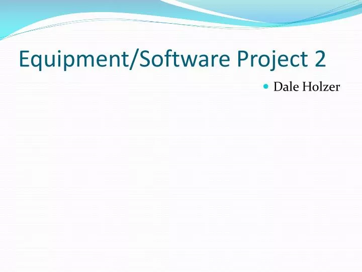equipment software project 2
