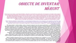 obiecte de inventar m runt