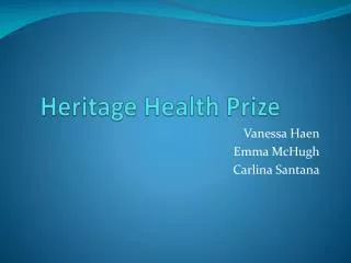 Heritage Health Prize