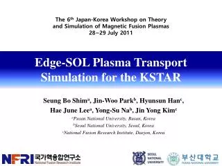 Edge-SOL Plasma Transport Simulation for the KSTAR