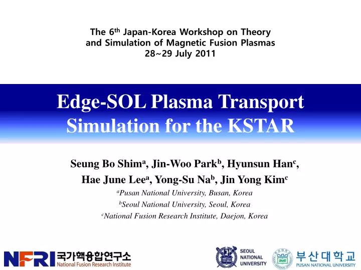 edge sol plasma transport simulation for the kstar