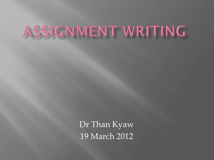 assignment writing