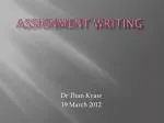 Understanding Assignment Formats: Reports, Theses, and Scientific Papers - slide 1