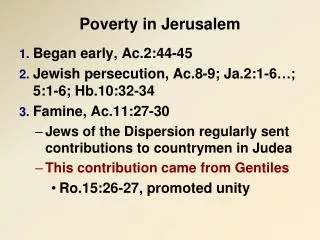 Poverty in Jerusalem